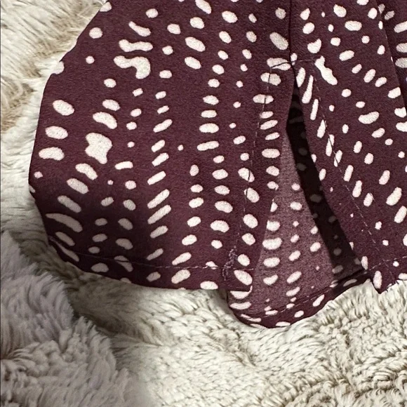 Nine Britton Plum and White Patterned Blouse - Picture 8 of 8